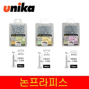 유니카 논프라피스 냄비/접시/와셔 직결피스 4파이 실버코팅, PW-432-SDN, 1개