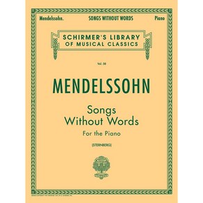 Mendelssohn - Songs without wods 멘델스존 - 무언가 [50252440] Schime 셔머 피아노 악보