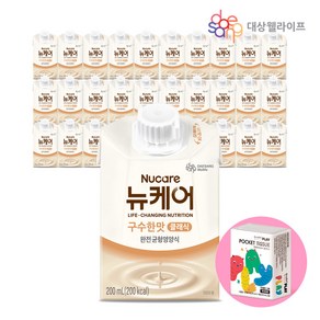 대상 뉴케어 구수한맛 classic 200ml 30팩과 한예지 포켓티슈 10매입 1개