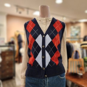 BCBG RACCOON 아가일 VEST 니트 _ B4C8K517 56 [D/NAVY]