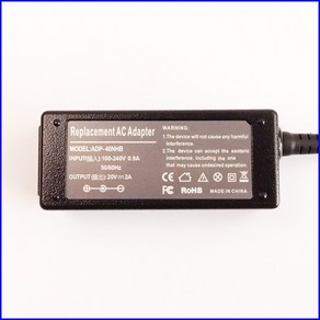 20V 2A 노트북 Ac 어댑터 전원 공급 + 레노버 LN-A0403A3C ADP-40NH B AD 0225A2040