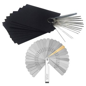 13PCS 기타 너트 파일 세트 브리지 안장 너트 파일 + 32 블레이드 느낌 게이지 듀얼 표시된 미터법 및 제국 갭 측정 도구 + 9 장 사포, 하나, 실버 & 블랙, 1개
