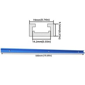 더블 컷 프로파일 T 트랙 및 T 볼트 노브 마이터 트랙 슬라이딩 너트 T슬라이더 T 슬롯 목공용 범용 T 트랙 500mm