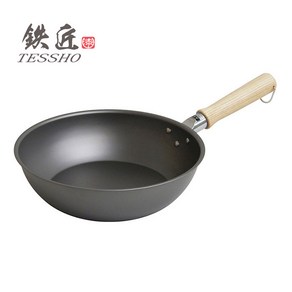 우루시야마금속 텟쇼(TESSHO) 인덕션 무쇠웍 중식 북경팬 볶음팬 28cm, 1개