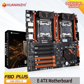 HUANANZHI X99 F8D 플러스 LGA 2011-3 XE온 마더보드 인텔 듀얼 CPU E5 2640 2666 V3 V4 DDR4 RECC NV나 N, 1개