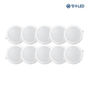 장수 LED 다운라이트 6인치 20W 주광색 전구색, 10개