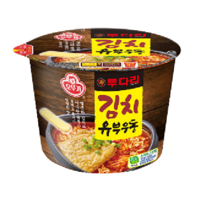 오뚜기 투다리 김치유부우동 컵라면 큰컵 100g, 12개