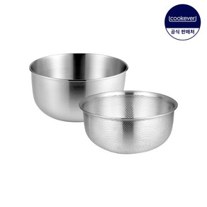 Cook304 믹싱볼 2종세트 21cm, 단품, 쿡에버 Cook304 믹싱볼 2종세트 21cm, 1개