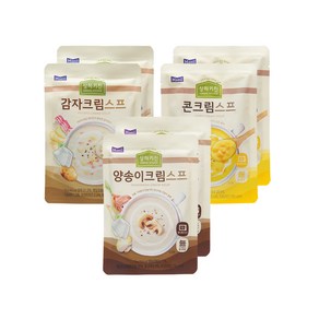 상하키친 스프혼합세트 감자크림2팩+양송이크림2팩+콘크림2팩, 150g, 6개