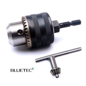 BLUETEC 원터치 드릴척 1.5mm~13mm 육각 생크 HEX 6.35 어댑터 세트 임팩 드릴 임팩드릴 임팩트드릴 나사산척 셋트 드릴척핸들 포함 아답타 1_2-20UNF 드릴척셋트 드릴척세트 SET 샹크