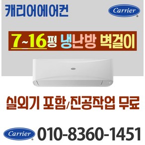 캐리어 벽걸이 냉난방 냉온풍기 인버터 에어컨 7평 9평 11평 13평 16평 가정용 업소용[ 실외기포함], 12평형 3/4등급 DARQ-0121CAWSD