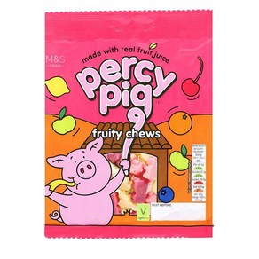 M&S Pecy Pig 엠앤에스 퍼시 피그 프루이티 츄 젤리 150g 4팩, 4개