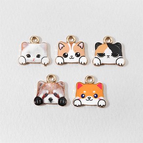 싼비즈 [7217-03]에폭펜던트 고양이 레서판다 강아지 15x16mm 1개