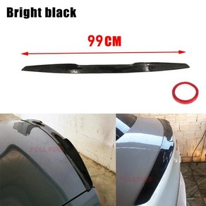 스포일러 리어 에어로파츠 범용 자동차 천공 탑 센터 윙 트렁크 장식 고정 바람 튜닝, [03] 99CM-Bight black