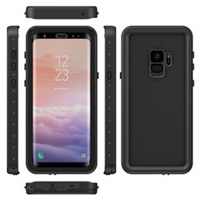 우리파파 풀커버 방수범퍼케이스 갤럭시 s8 s8플러스 s9 s9플러스 s10 s10플러스 5g 노트8 노트9 노트10, 블랙, 1개