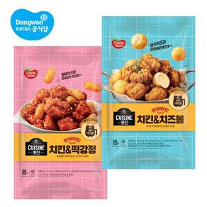 동원 퀴진 인싸이드 치킨 떡강정 치킨 치즈볼, 2개, 470g