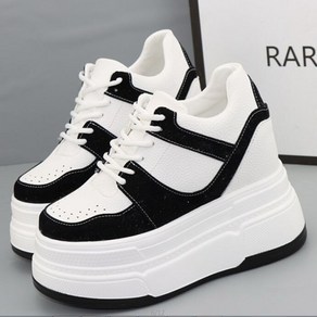 FANSYLI 12cm 키높이 스니커즈 여성 봄가을 키높이 운동화 미끄럼방지 에어 스니커즈 W2409S06