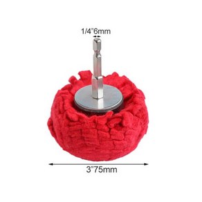 부직포 버핑 휠 자동차 연마 패드 콘 버퍼 허브 헤드라이트 육각 1/4 인치 생크 드릴용, 1) 75mm, 1개