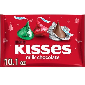 HERSHEY'S KISSES 밀크 초콜릿 크리스마스 캔디 백 286.3g(10oz), 1개, 286.3g