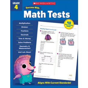 (영문도서) Scholastic Success with Math Tests Gade 4 Papeback, Scholastic Teaching Resouces, English, 9781338798456