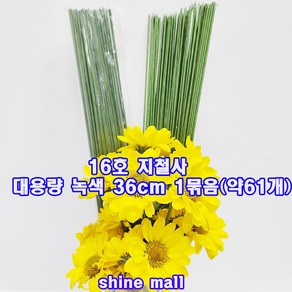 16호 지철사 대용량(36cm) 꽃철사 녹색 (약60개) 학습 교재용/화훼기능사 준비물, 60개