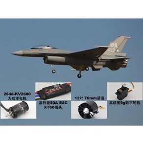 RC비행기 Hookll 모델 70mm EDF 제트 F16 파이팅 팔콘 취미