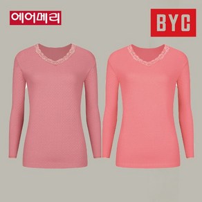 BYC 여자 에어메리 나염 삼중직 상의 내의 6511