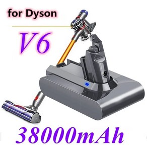 다이슨부품 진공 청소기용 리튬 이온 배터리 V6 DC58 DC59 DC61 DC62 DC74 SV07 SV03 SV09 dc62 38000mAh 21.6V, 3.12800mAh