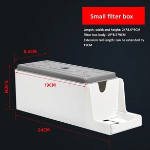 다기능 어항 필터 3 IN 1 워터 펌프 벽걸이 산소 순환 펌핑 외부 상단 드립 스키머, Small Box, 1개