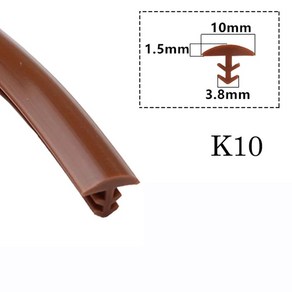 방풍지 현관문 고무 패킹 창틀 바람막이 문풍지 문틈 막이 도어 창문 실리콘 나무 문 씰 스트립 삽입 슬롯 크래시 바 제품 창 씰링 방음 방풍 카드, K10_1M, 1개