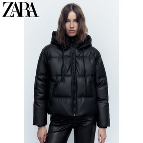 ZARA 자라 페이크 가죽 숏패딩 점퍼