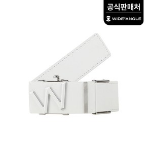 [와이드앵글 공식] 골프 남성 CO 더블유 볼드 자동 벨트 WMU23Y01W2, White, 1개