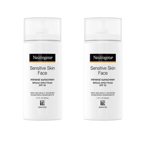 뉴트로지나 선크림 센서티브 스킨 SPF 50 40ml 2팩 Neutrogena Face Sunscreen for Sensitive Skin from