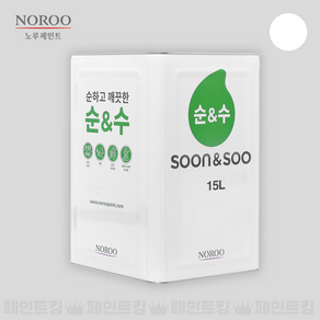 노루페인트 순앤수 100 플러스 15L 친환경 인테리어, 1개, 흰색