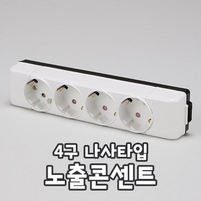 위너스 9249 노출콘센트 4구연선 나사타입 250V 16A, 1개