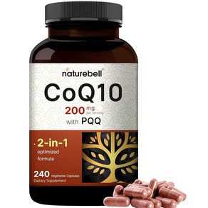 NatueBell CoQ10 코큐텐 유비퀴논 200mg PQQ 240베지캡슐, Coq10 200mg, PQQ 포함, 1개