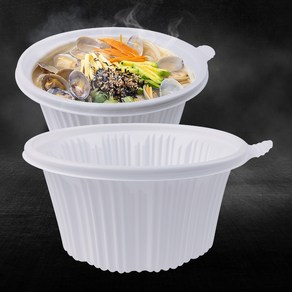 215파이 마라탕용기 50세트 감자탕 칼국수 삼계탕 국물 탕용기 포장배달용기, 대(2800ml) 50세트(용기+뚜껑), 용기+뚜껑