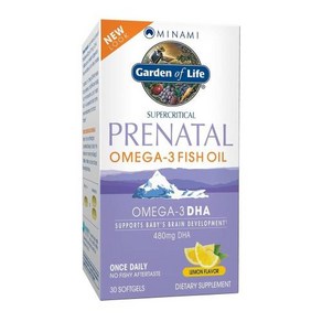 가든오브라이프 오메가3 30캡슐 (1개월분) 선물 Gaden of Life Penatal DHA Omega 3 Fish Oil, 1개, 30정