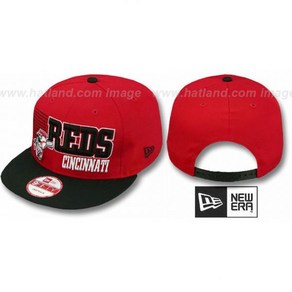 미국정품 MLB 신시네티 Cincinnati Reds 2T BORDERLINE SNAPBACK RedBlack Hat by New Ea, 1개