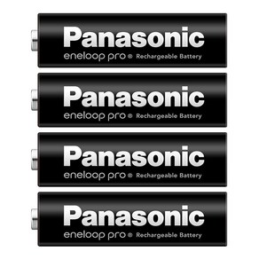 파나소닉 (Panasonic) Amazon.co.jp 파나소닉 에네루프 프로 하이엔드 모델(대용량 모델) 최소용량 2500mAh/돌림횟수 150회 AA형 충전지 4개팩 ene, 1개