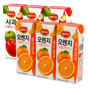 델몬트 드링크 190ml (오렌지x32팩) + (사과x32팩)