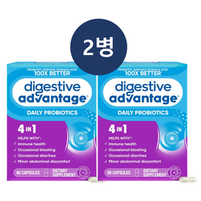 다이제스티브 어드벤티지 데일리 프로바이오틱 유산균 4 in 1 60캡슐, 2개, 80정