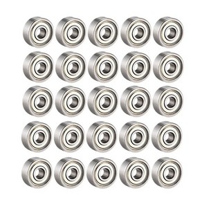 25pcs 608 zz 볼 베어링 608zz 금속 이중 차폐 된 미니어처 깊은 그루브 스케이트 보드 볼 베어링 (8mm x 22mm x 7mm), 단품, 1세트