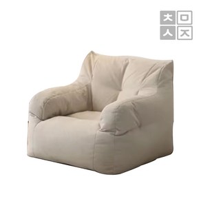 취미상자 1인용 구름 빈백 좌식소파, 베이지