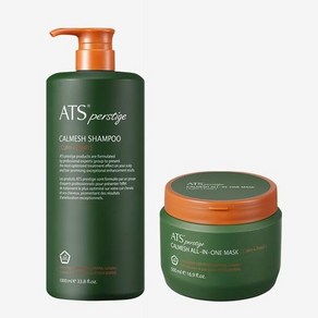 ATS 퍼스티지 카미시 샴푸+마스크 세트 1000ml+500ml 건성/민감성 두피진정 모발모습 윤기