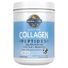 가든 오브 라이프 그래스 피드 언플레버 콜라겐 펩타이드 Gaden of Life Gass Fed Collagen Peptide, 560g, 1개