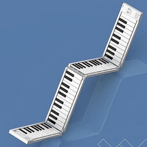 브레이브케이 미디플러스 무선 휴대용 접이식 피아노+피아노백+페달+건반스티커+usb, 단품, 단품, 1개