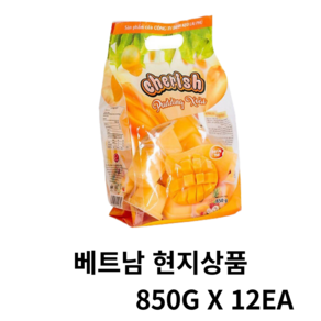 [대용량] 베트남 체리쉬 망고 파인 망꺼우 푸딩 젤리 Cheish 850g 405g, 12개