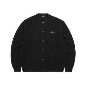 마크곤잘레스 가디건 ANGEL WAPPEN ROUND NECK KNIT CARDIGAN - BLACK 350706