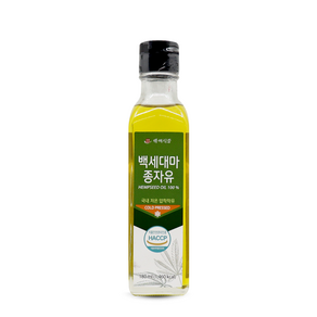 백세식품 저온압착착유 햄프씨드오일 햄프씨드유 대마종자유 180ml, 180ml 1병, 2개